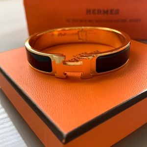 Authentic Hermes narrow Clic H bracelet